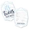Big Dot of Happiness It's Twin Boys - Shaped Fill-in Invitations - Blue Twins Baby Shower Invitation Cards with Envelopes - Set of 12
